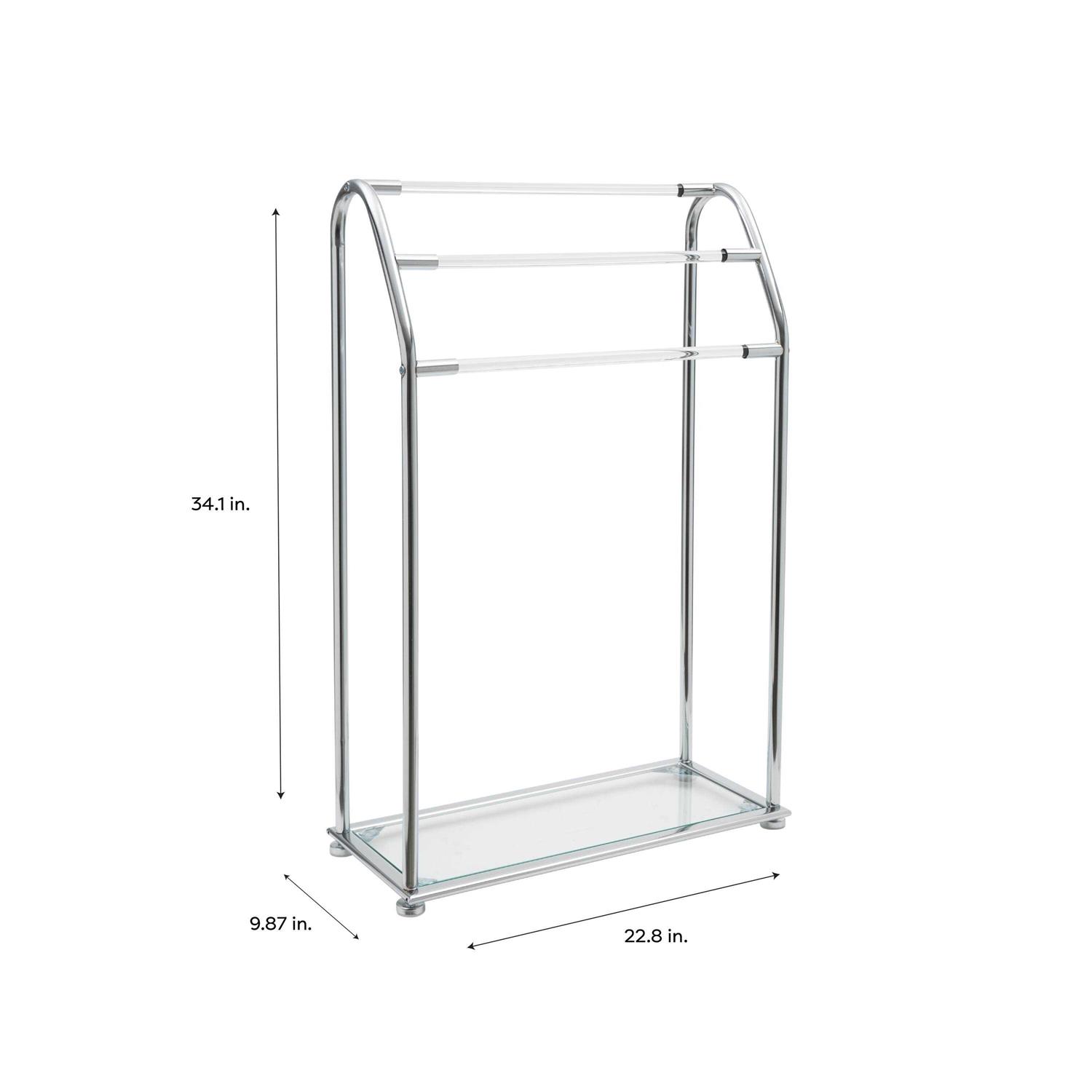 Organize It All Freestanding Acrylic Towel Rack - Image 3