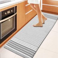 Anti-fatigue Kitchen/Bathroom/Bed side Mat Hand Woven Runner Rug Cushioned Cotton Mat 18×48