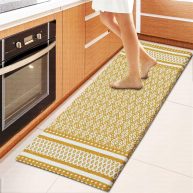 Anti-fatigue Kitchen/Bathroom/Bed side Mat Hand Woven Runner Rug Cushioned Cotton Mat 18×48