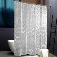 Ntbay EVA Shower Curtain Liner with 12 Hooks and 3 Weighted Magnets