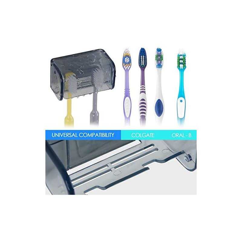 2 PCS Toothbrush Holder Wall Mounted with Cover for Bathroom 2 Slots Toothbrush Storage Organizer for Shower - Image 5
