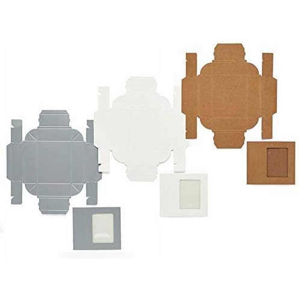 100ea 9 X 4 X 1-1/4 Kraft 3 Section Window Soap Box by Paper Mart - Image 2