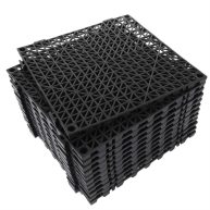 12 Pack 12 Interlocking Rubber Bathroom Flooring Tiles Non-Slip Pool Mat Splicing Shower Mat Outdoor Cushion Mat for Drain