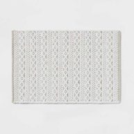 20×32 Chenille Bath Rug Gray/White