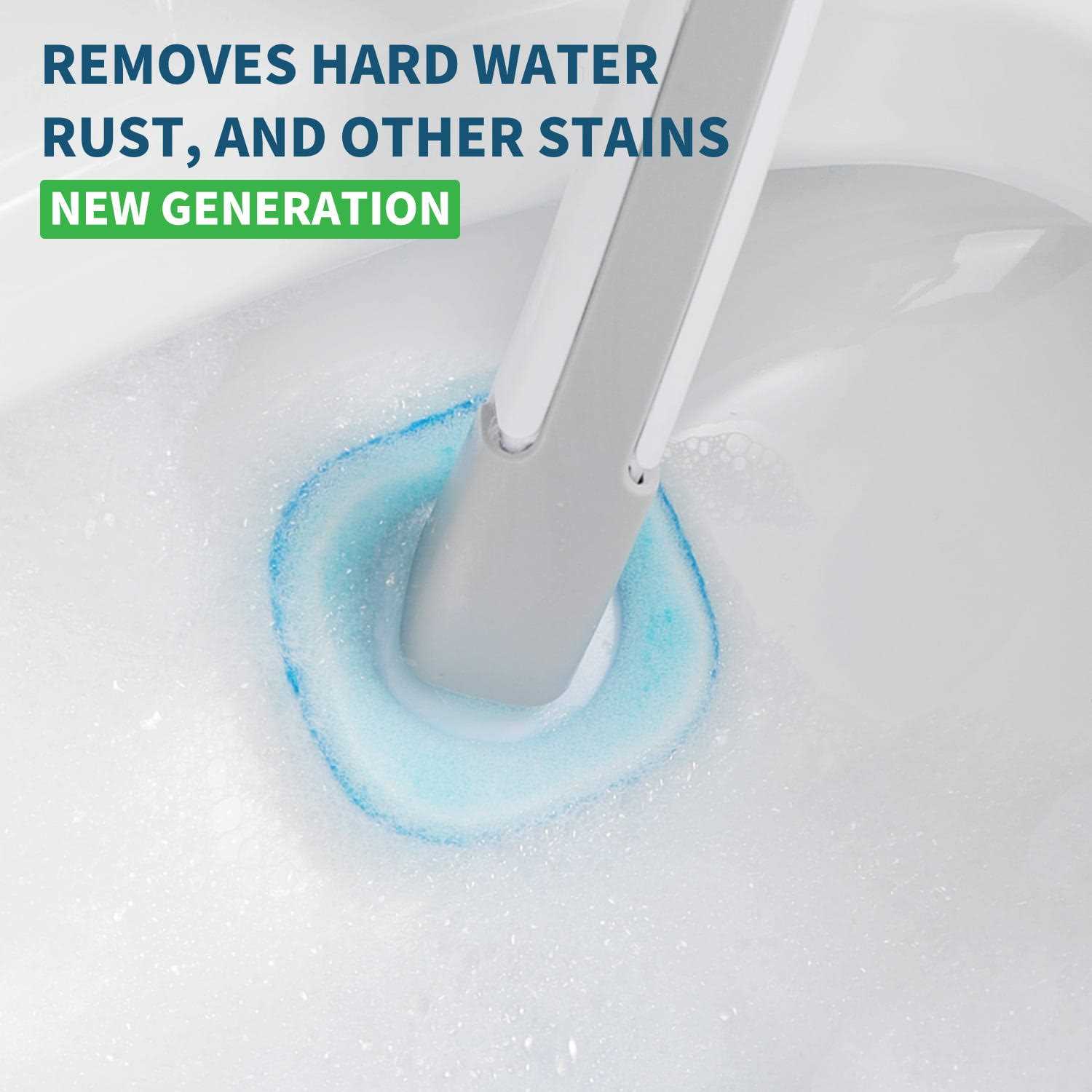 Oshang Disposable Toilet Brush Toilet Bowl Cleaner, Toilet Cleaning Supplies, Toilet Brush with Holder, 14 Refills for Deep Cleaning and Hygienic - Image 2