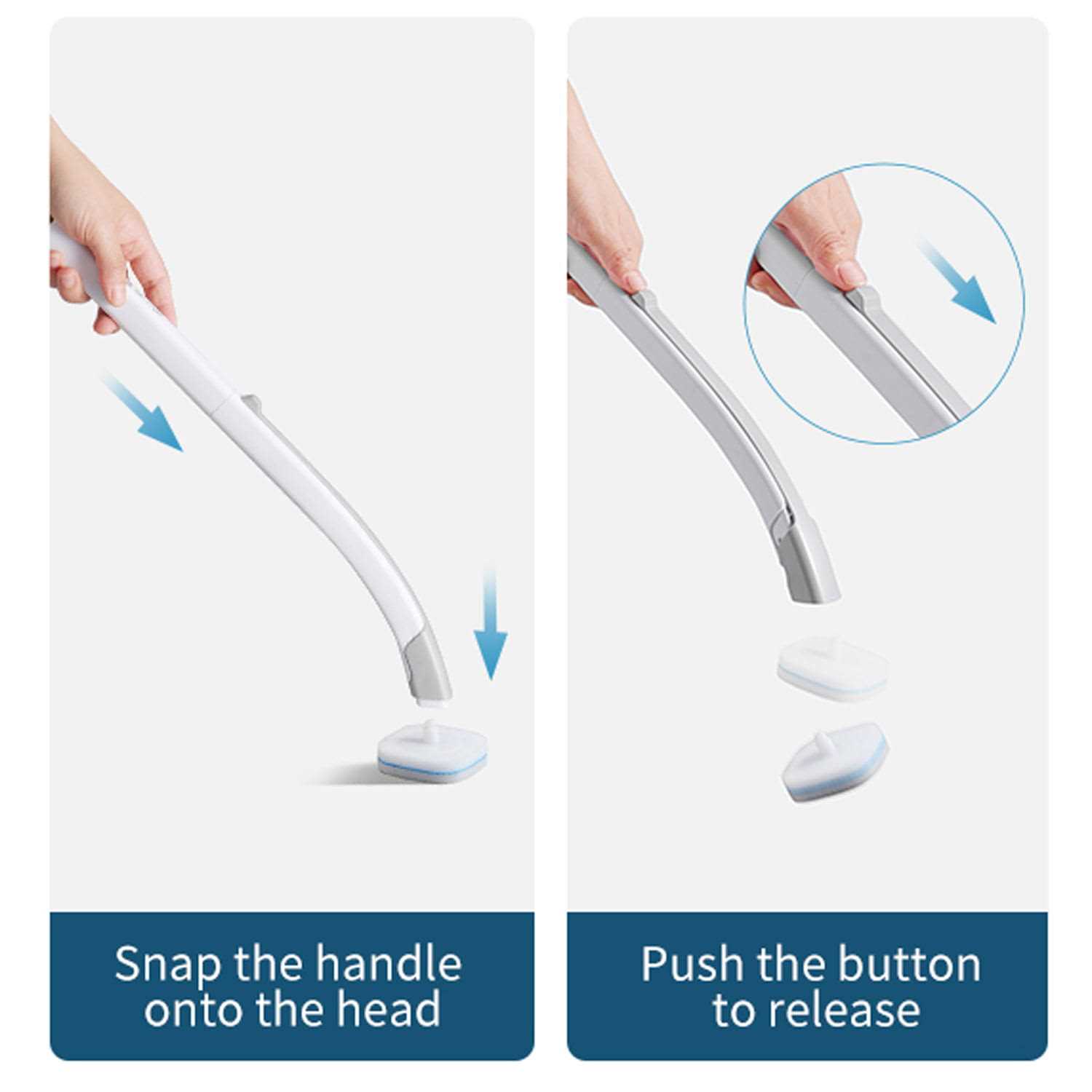 Oshang Disposable Toilet Brush Toilet Bowl Cleaner, Toilet Cleaning Supplies, Toilet Brush with Holder, 14 Refills for Deep Cleaning and Hygienic - Image 3