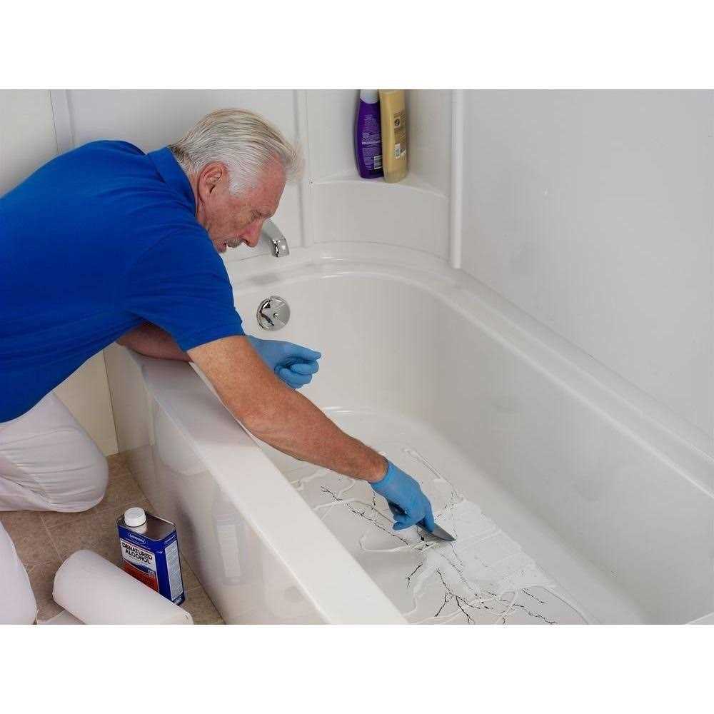 16 in. W x 36 in. L Bathtub Floor Repair Inlay Kit in White - Image 2