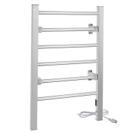 ANZZI Naples 6-Bar Aluminum Wall Mounted/Free Standing Electric Towel Warmer Rack TW-FS103AL