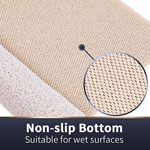 Asvin Soft Textured Bath Shower Tub Mat Phthalate Free Non Slip Comfort Bathtub Mats with Drain - Image 2