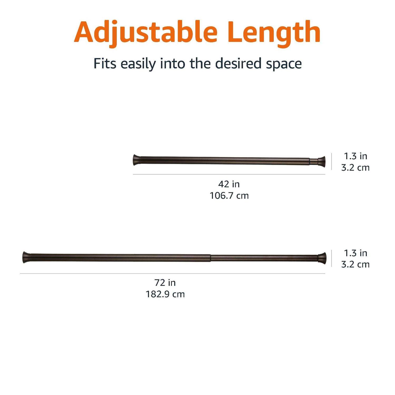 Amazon Basics Shower Curtain Tension Rod - Image 5