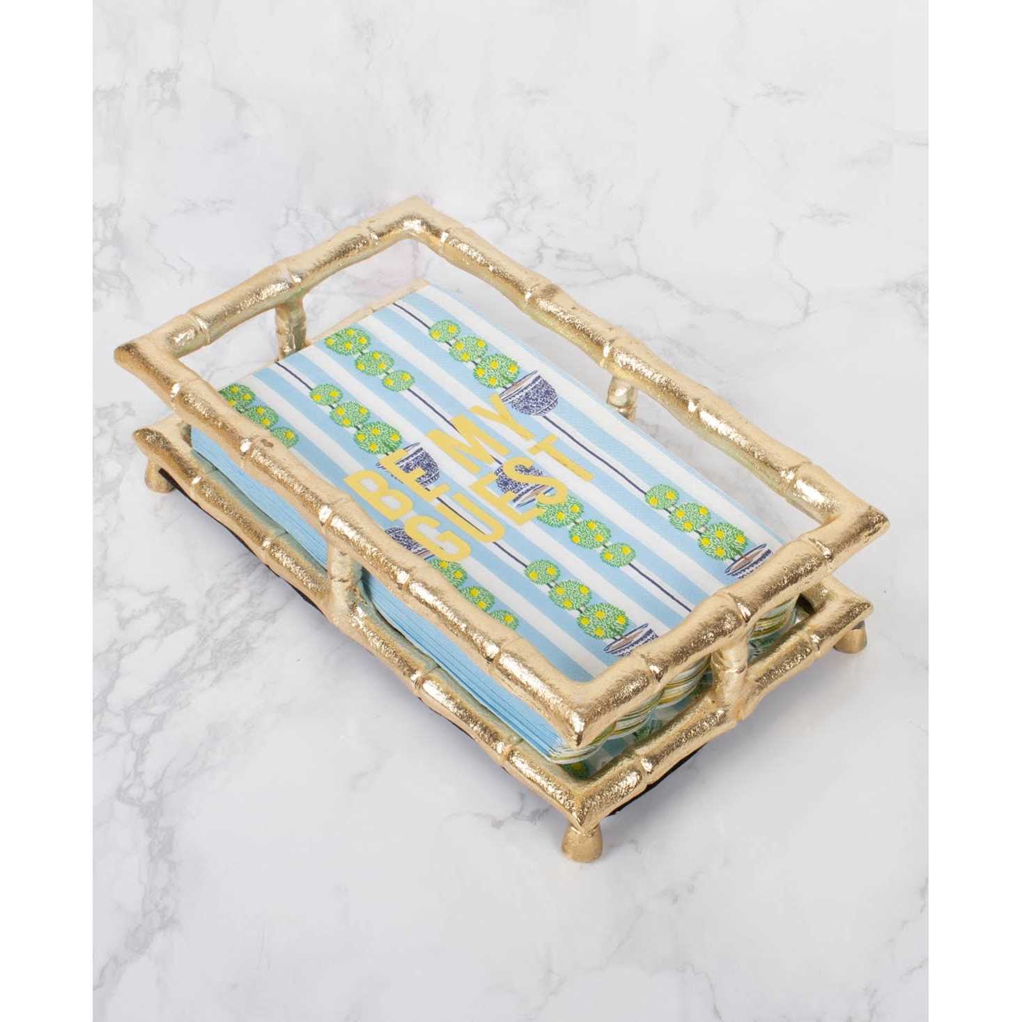 8 Oak Lane Gold Bamboo Guest Towel Tray - Image 4