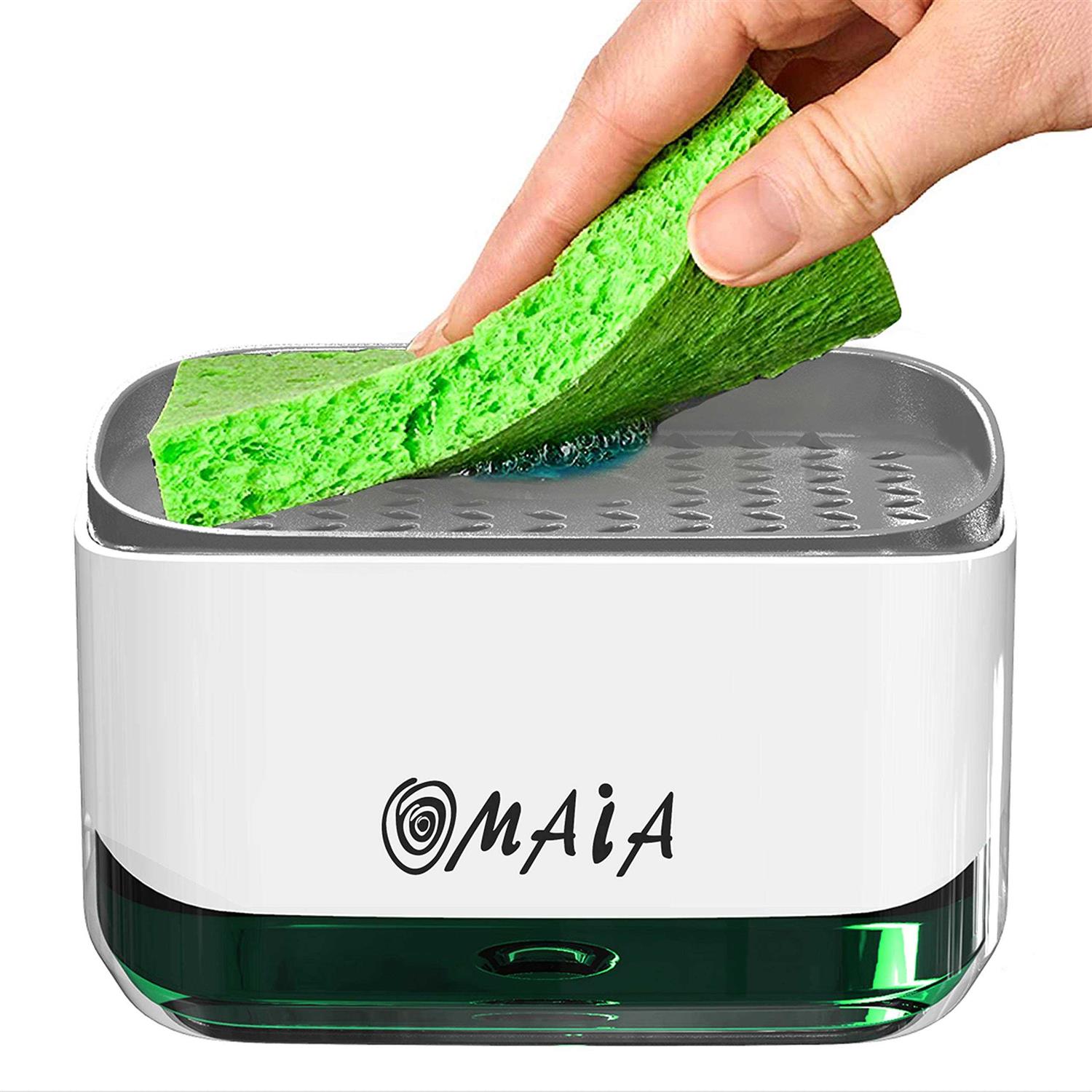 Omaia 2-in-1 Dish Soap Dispenser with Sponge Holder