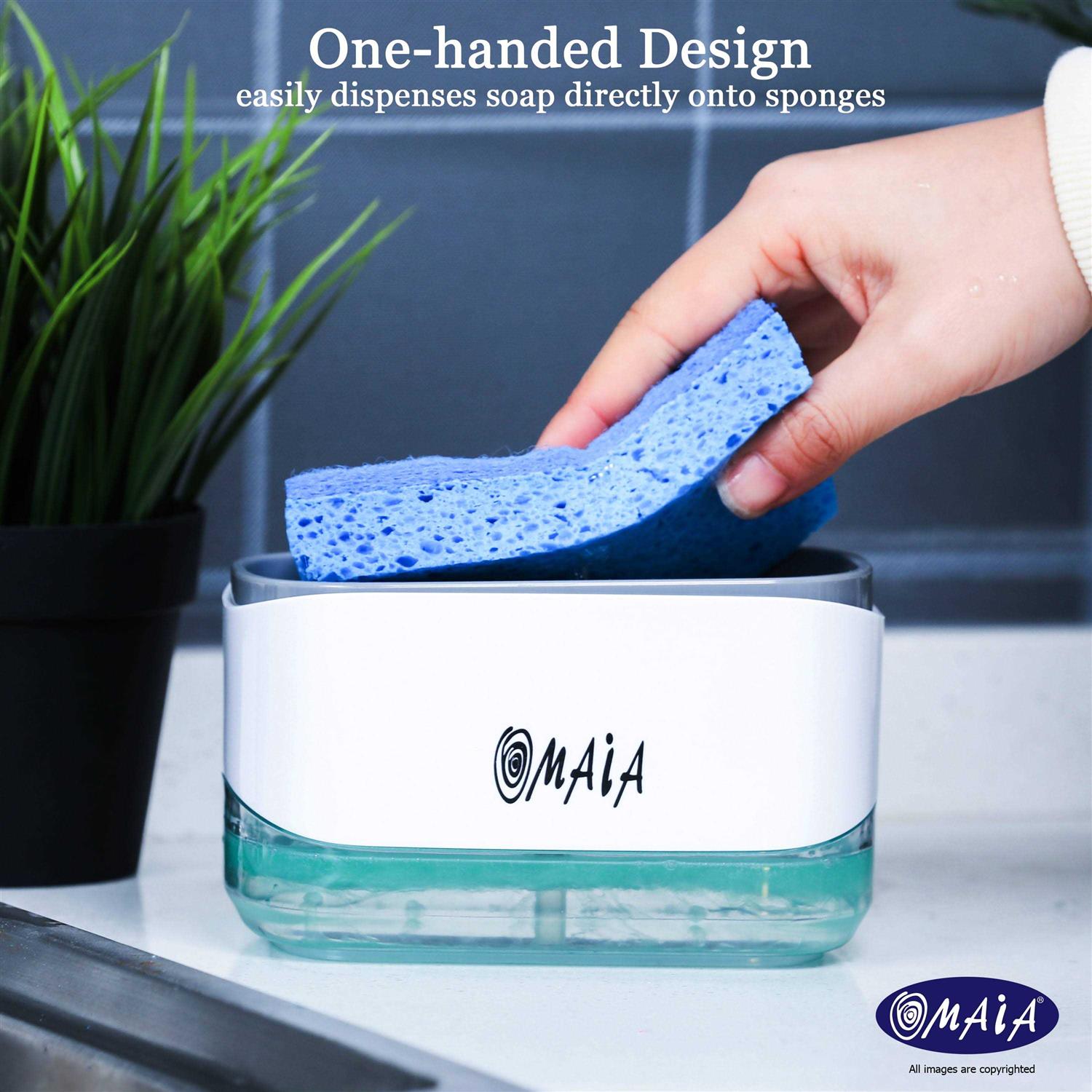 Omaia 2-in-1 Dish Soap Dispenser with Sponge Holder - Image 5