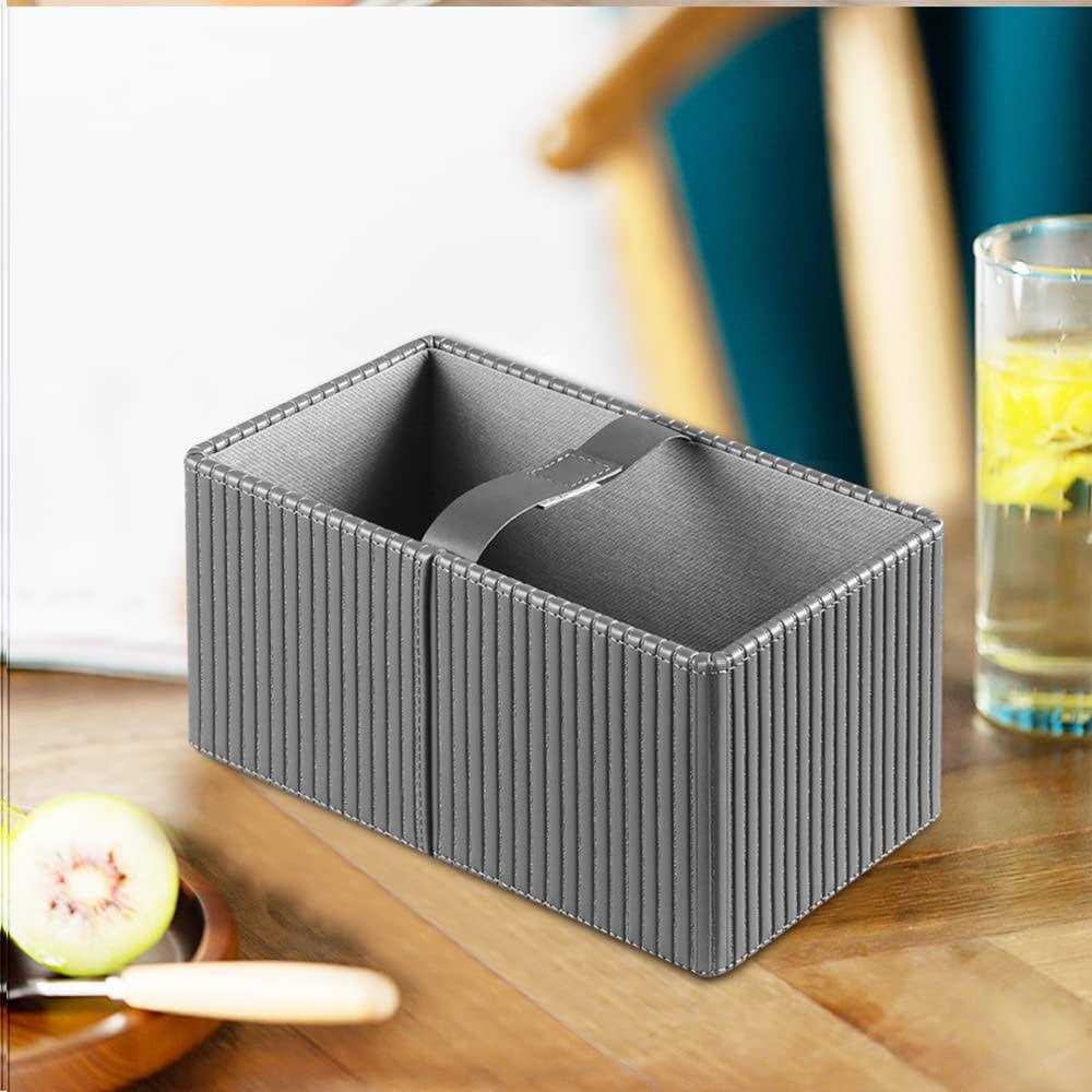 Plus Size Tissue Box Cover,pu Leather Rectangular Tissue Box Holder,napkin Dispe - Image 2
