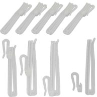 30 pcs Adjustable Curtain Hooks for Drapes Depth Pinch Pleat Locking Curtain Tap