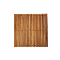 Nordic Style Teak Wood Oiled String Mat with Rubber Footing 30′′ x 30′′