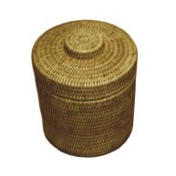 Artifacts Rattan Round Single Tissue Roll Box