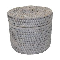 Artifacts Rattan Round Single Tissue Roll Box
