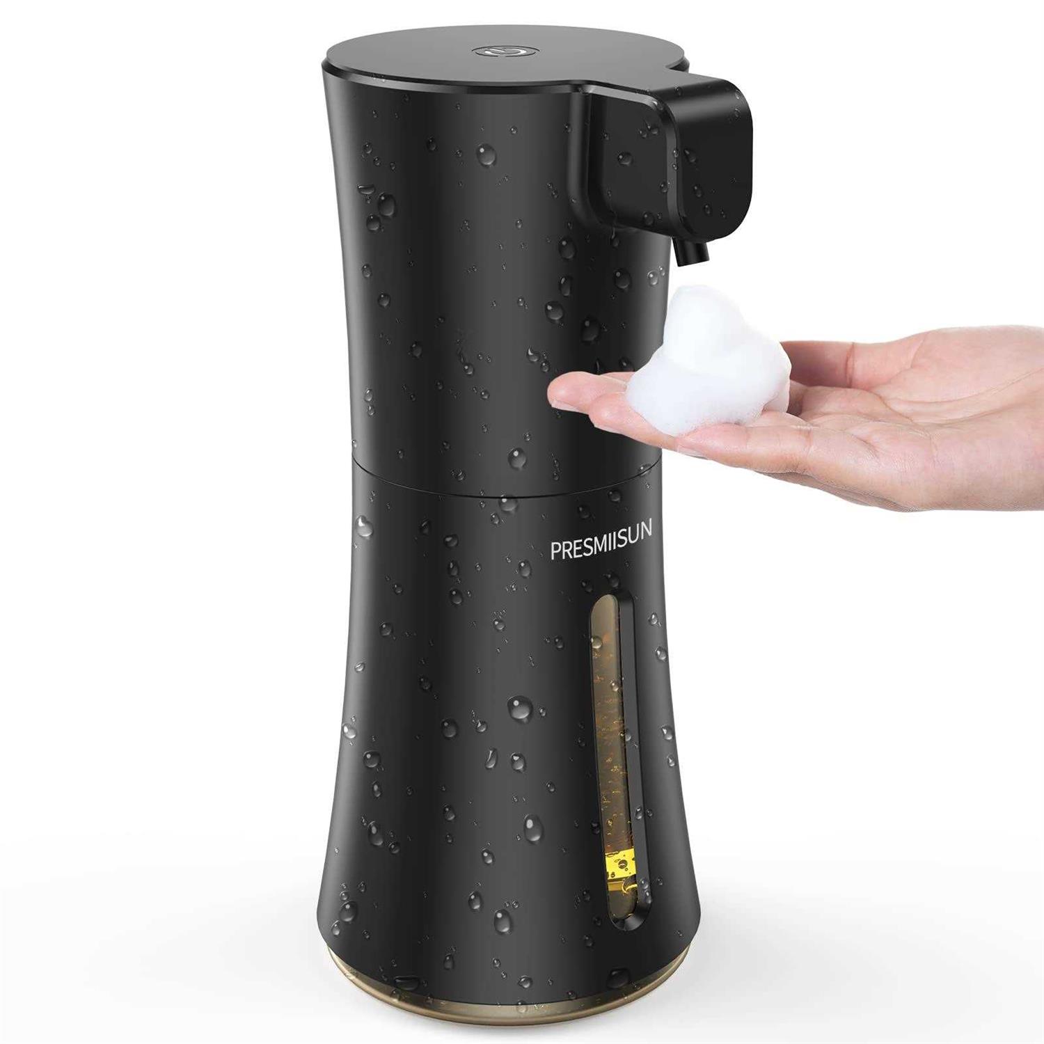 Presmiisun Automatic Foam Touchless Auto Foaming Dispenser Black,Foaming Auto Battery Operated Foam Soap