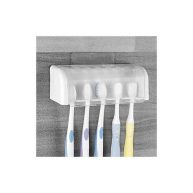 5 Slots Wall Mount Toothbrush Holder With Cover Self Adhesive Toothbrush Storage Organizer For Shower