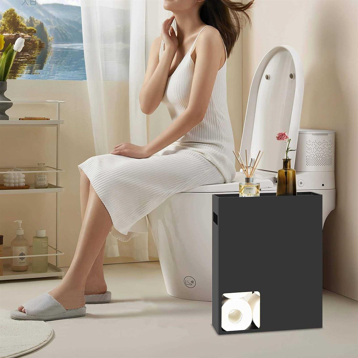 Sikon Toilet Paper Storage Organizer Toilet Paper Holder Dispenser - Image 4