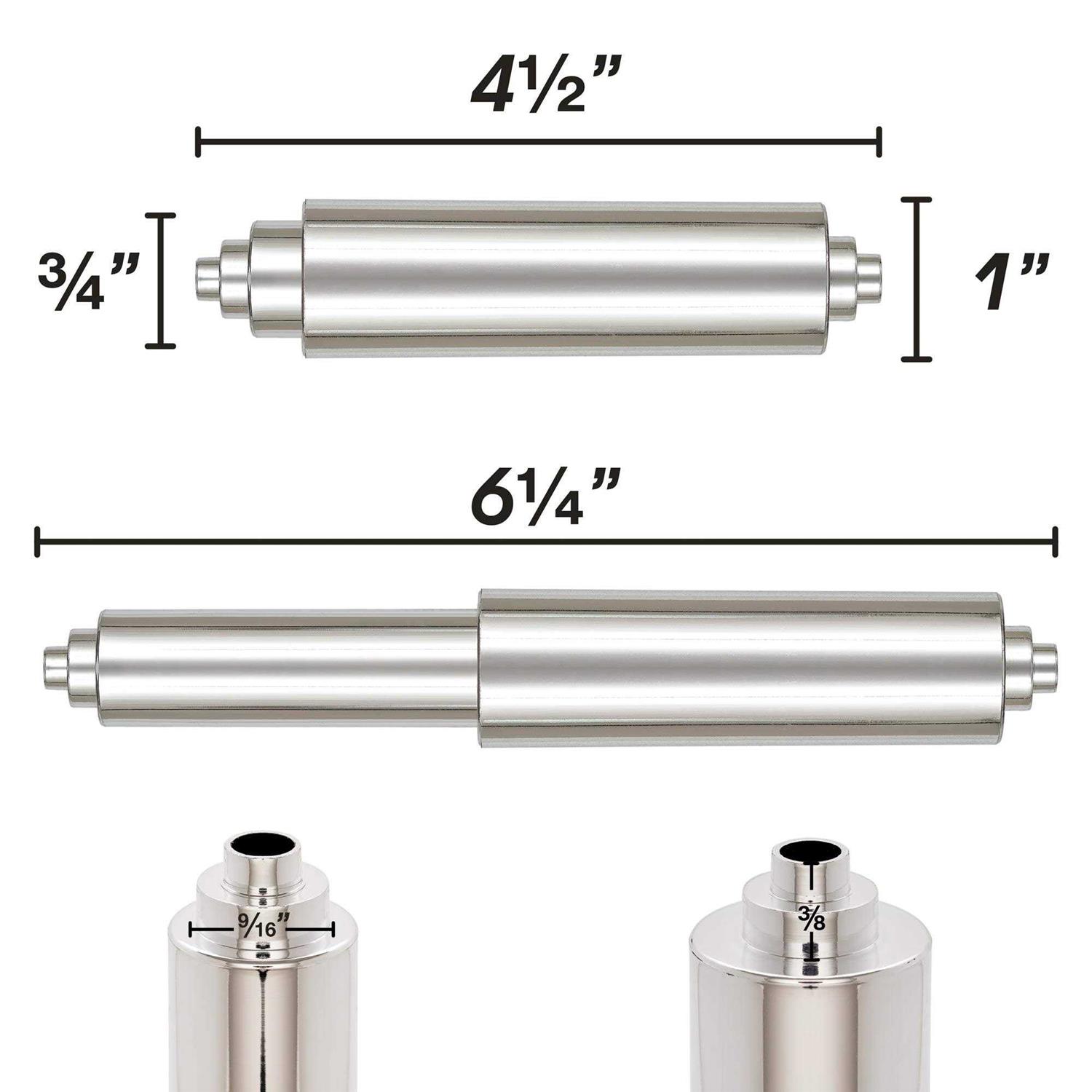 Qualihome Universal Plastic Spring Loaded Toilet Paper Roll Holder Replacement - Image 5