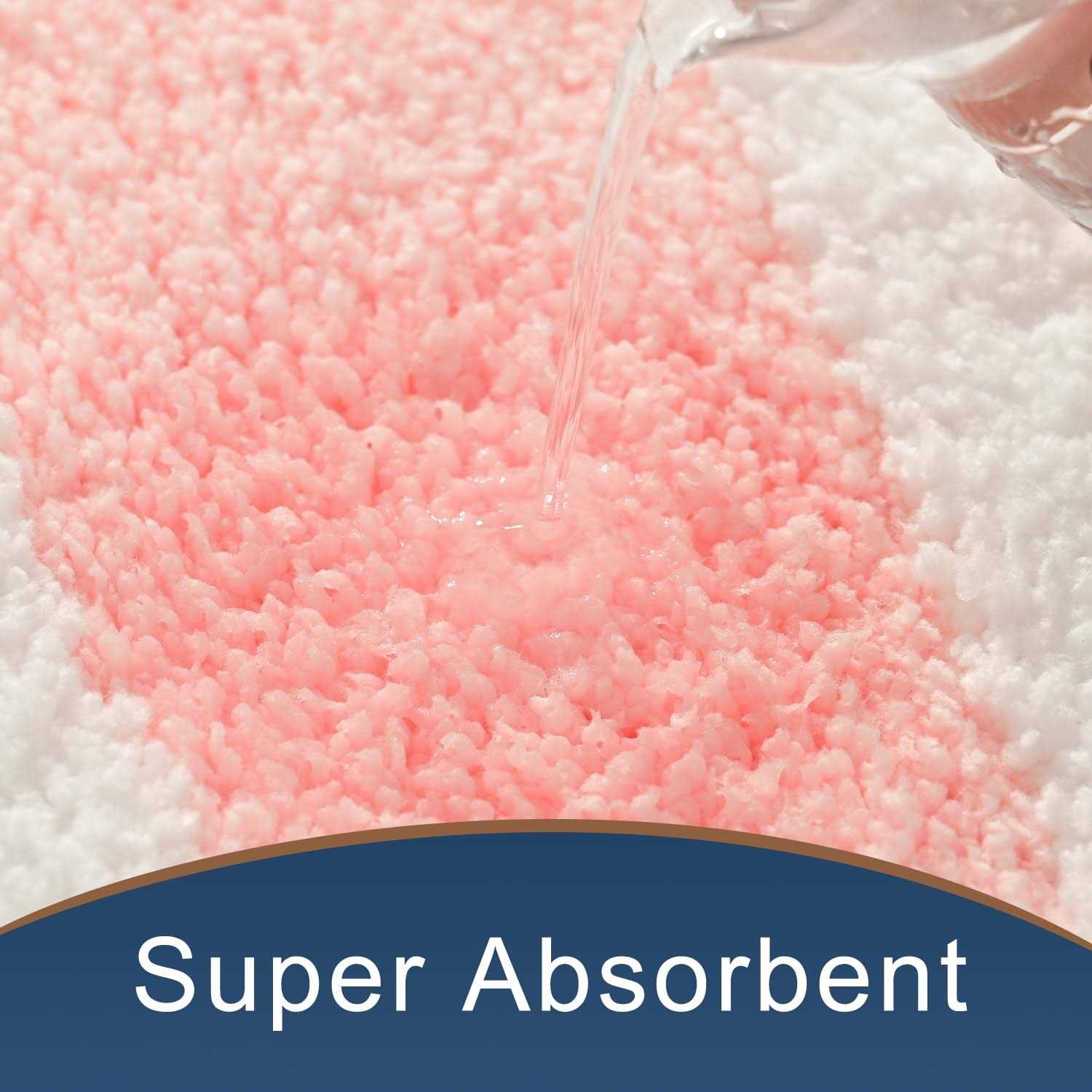 Anybar Black and White Bathroom Rugs Bath Letters Non Slip Bathroom Mat - Image 3