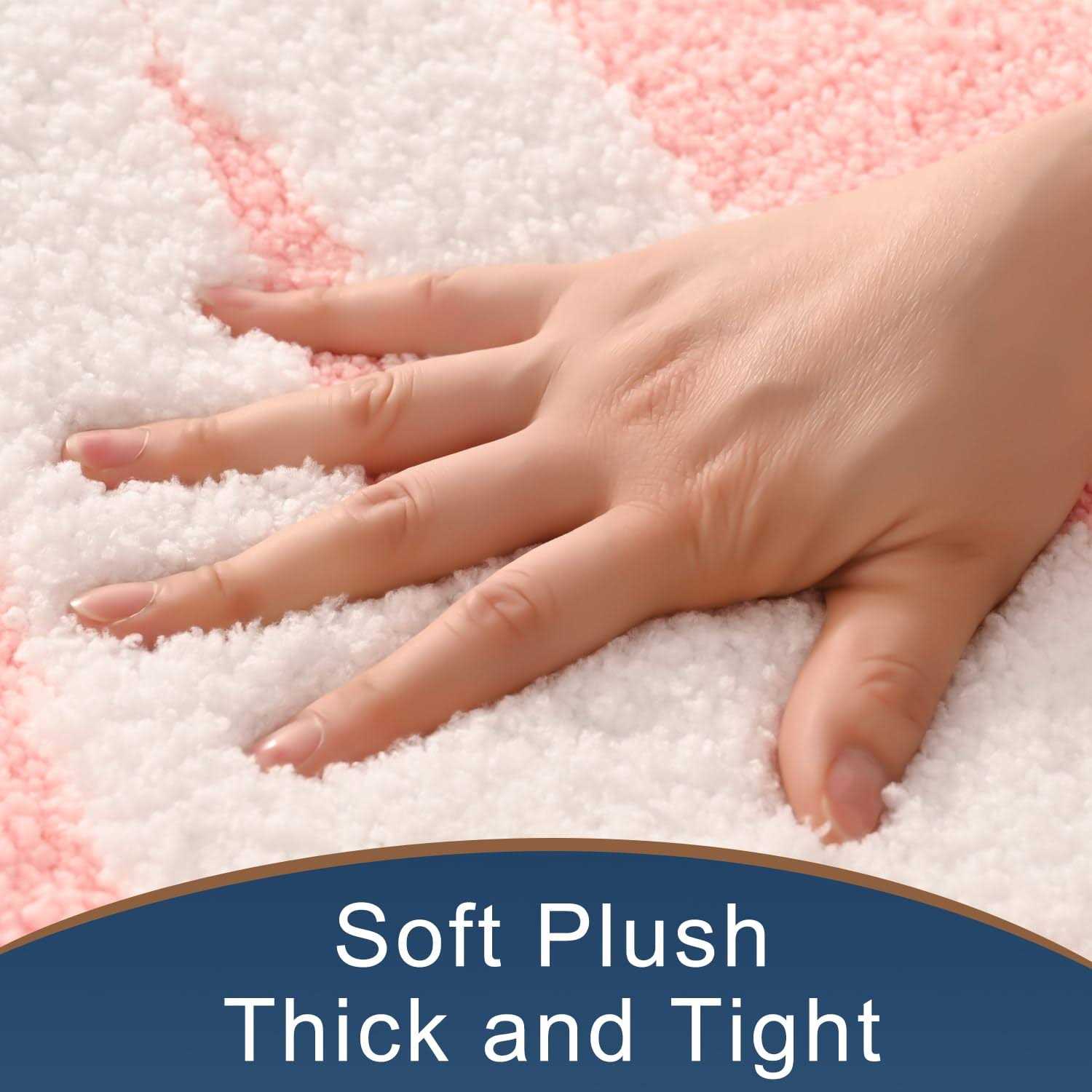 Anybar Black and White Bathroom Rugs Bath Letters Non Slip Bathroom Mat - Image 4