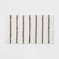 Pillowfort Striped Kids’ Bath Rug Black & White