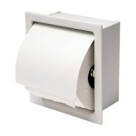 ALFI Brand ABTPC77-W Stainless Steel Recessed Toilet Paper Holder with Cover Matte White