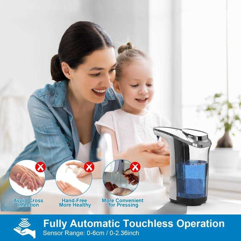 Automatic Soap Dispenser PZOTRUF Touchless Dish Soap Dispenser 17oz/500ml with Upgraded Infrared Sensor - Image 5