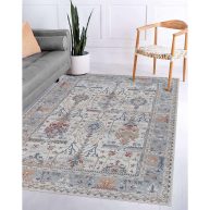 Adiva Rugs Machine Washable Area Rug With Non Slip Backing For Living Room