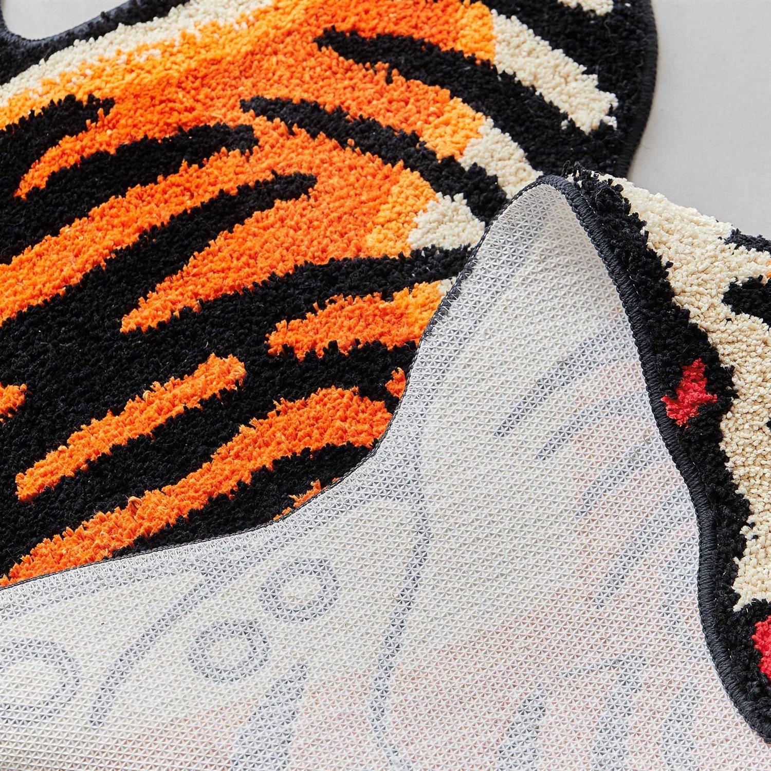 5×3.3ft Tibetan Tiger Area Rug Blue Hand Tufted High Pile Carpet - Image 5