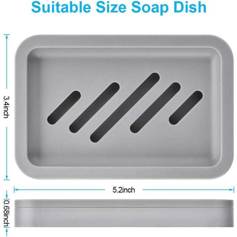 2pcs Draining Soap Dishes Dishwashing Sponge Soap Holder With Water Tray - Image 2