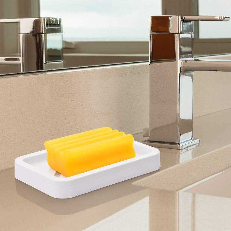 2pcs Draining Soap Dishes Dishwashing Sponge Soap Holder With Water Tray - Image 3