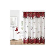 Newbridge Bordered Christmas Fabric Shower Curtain Christmas Border