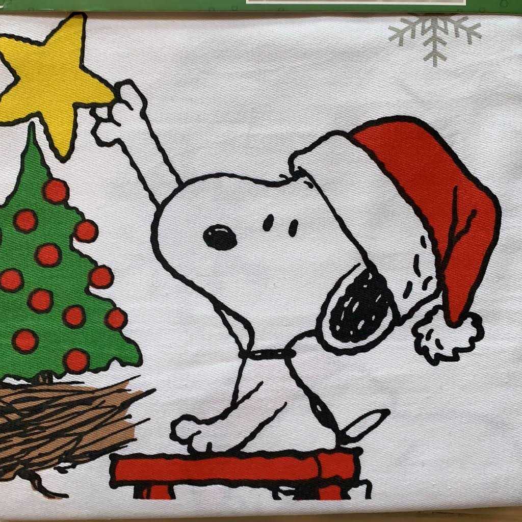 Peanuts Bath Peanuts Christmas Shower Curtain Santa Snoopy Woodstock 2023 Lights Tree Fabric - Image 5