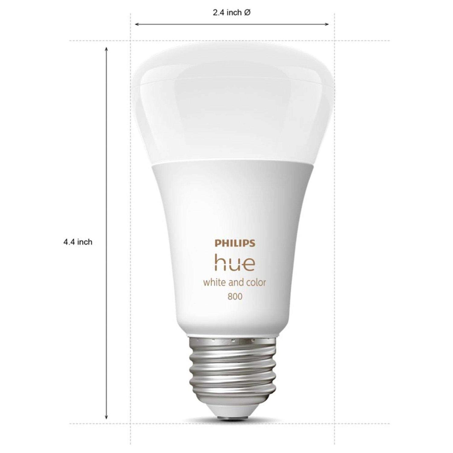 Philips Hue A19 Bluetooth White & Color Ambiance LED Smart Bulbs - Image 3