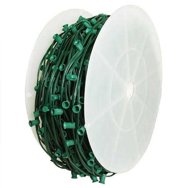 1000 ft. C9 Christmas Light String Spool Sockets