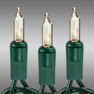 34 ft. White Wire Christmas Mini Light String Clear Bulbs CMS