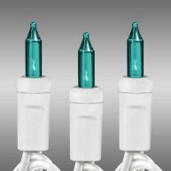 34 ft. White Wire Christmas Mini Light String Clear Bulbs CMS