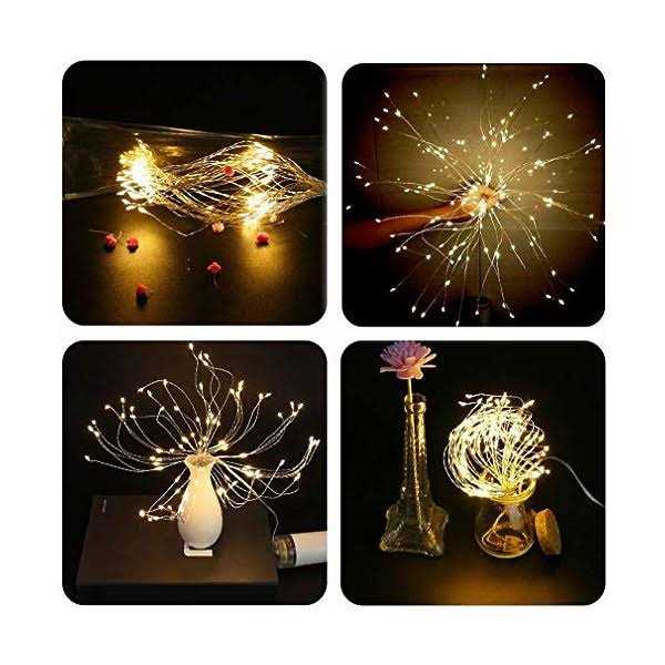 PXBNIUYA Hanging Sphere Lights Starburst Lights 8 Modes Dimmable Remote Control - Image 5