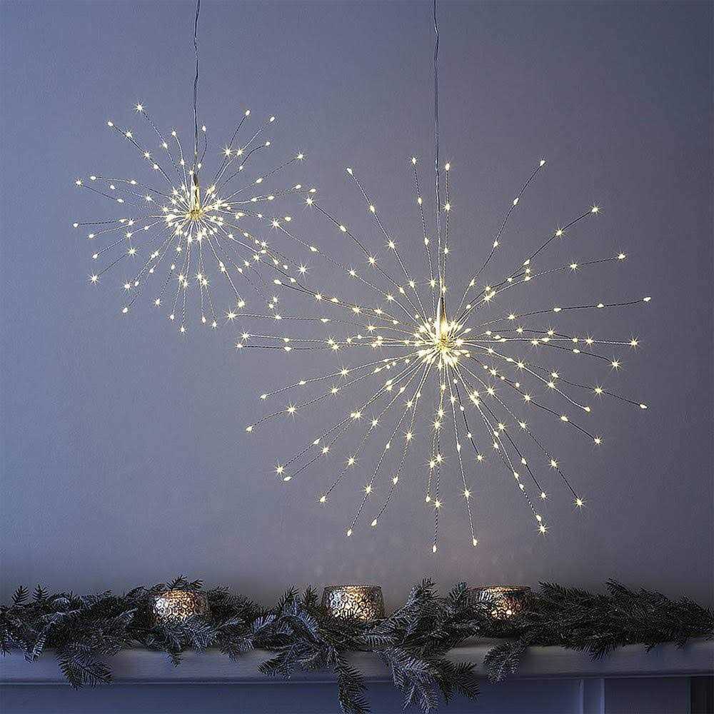 PXBNIUYA Hanging Sphere Lights Starburst Lights 8 Modes Dimmable Remote Control - Image 2
