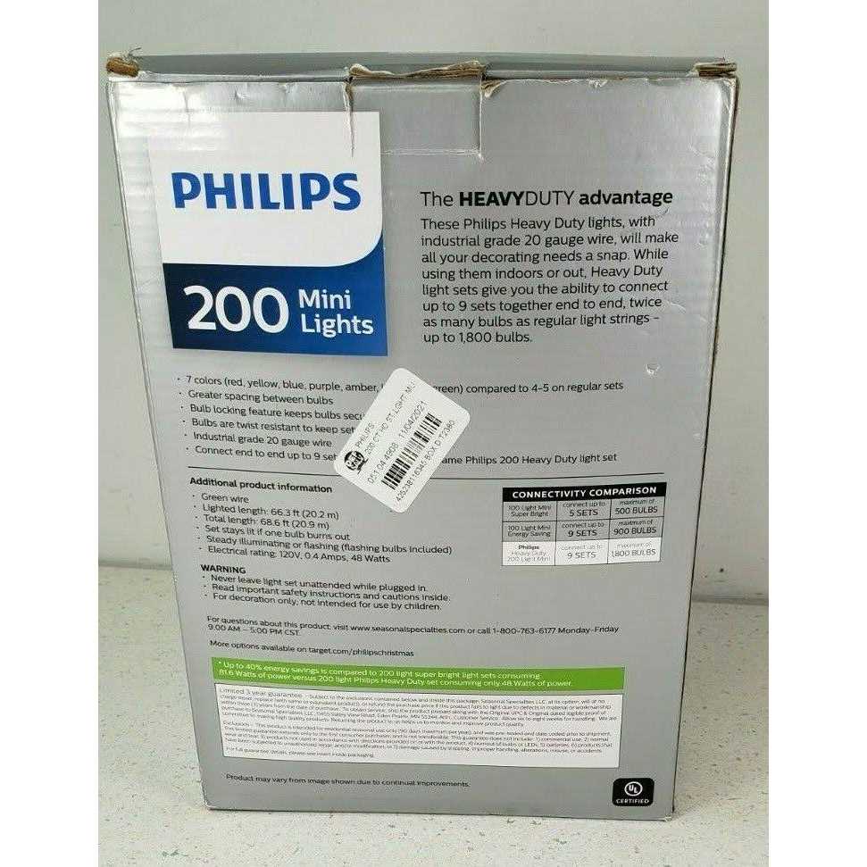 Philips 200ct Multi Heavy Duty Mini String Christmas Lights - Image 2