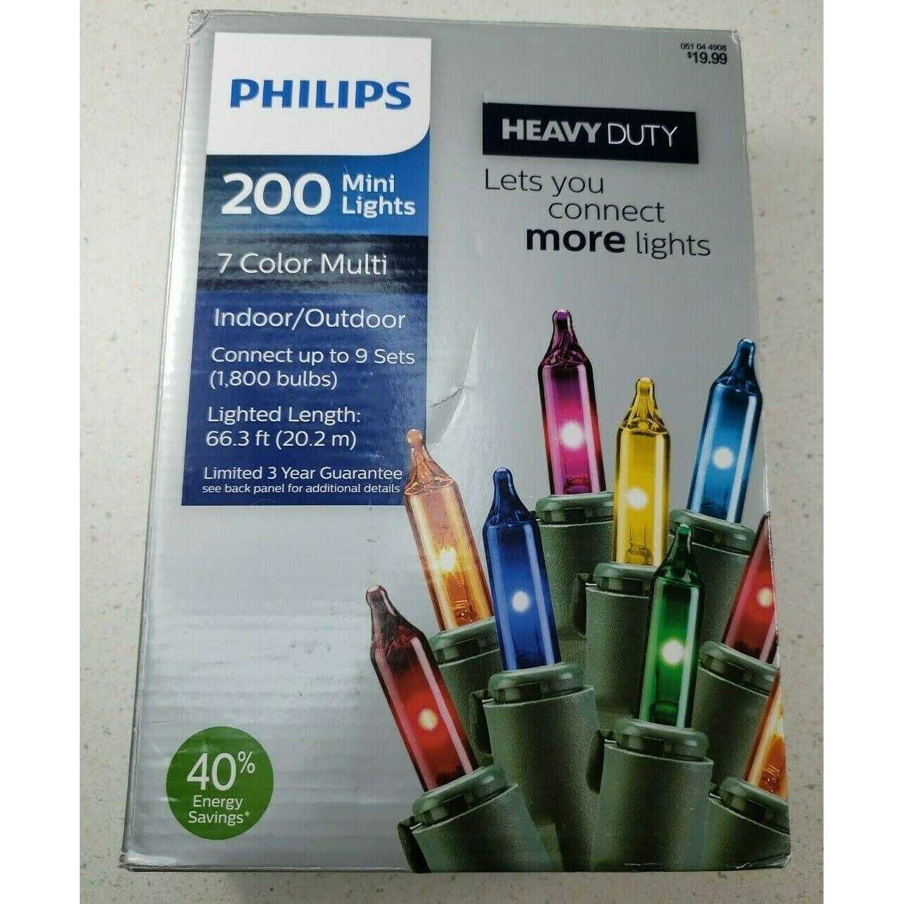 Philips 200ct Multi Heavy Duty Mini String Christmas Lights - Image 5