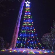 PUHONG Christmas Decoration Star Lights Outdoor LED 16.4Ft Christmas Tree toppers String Lights