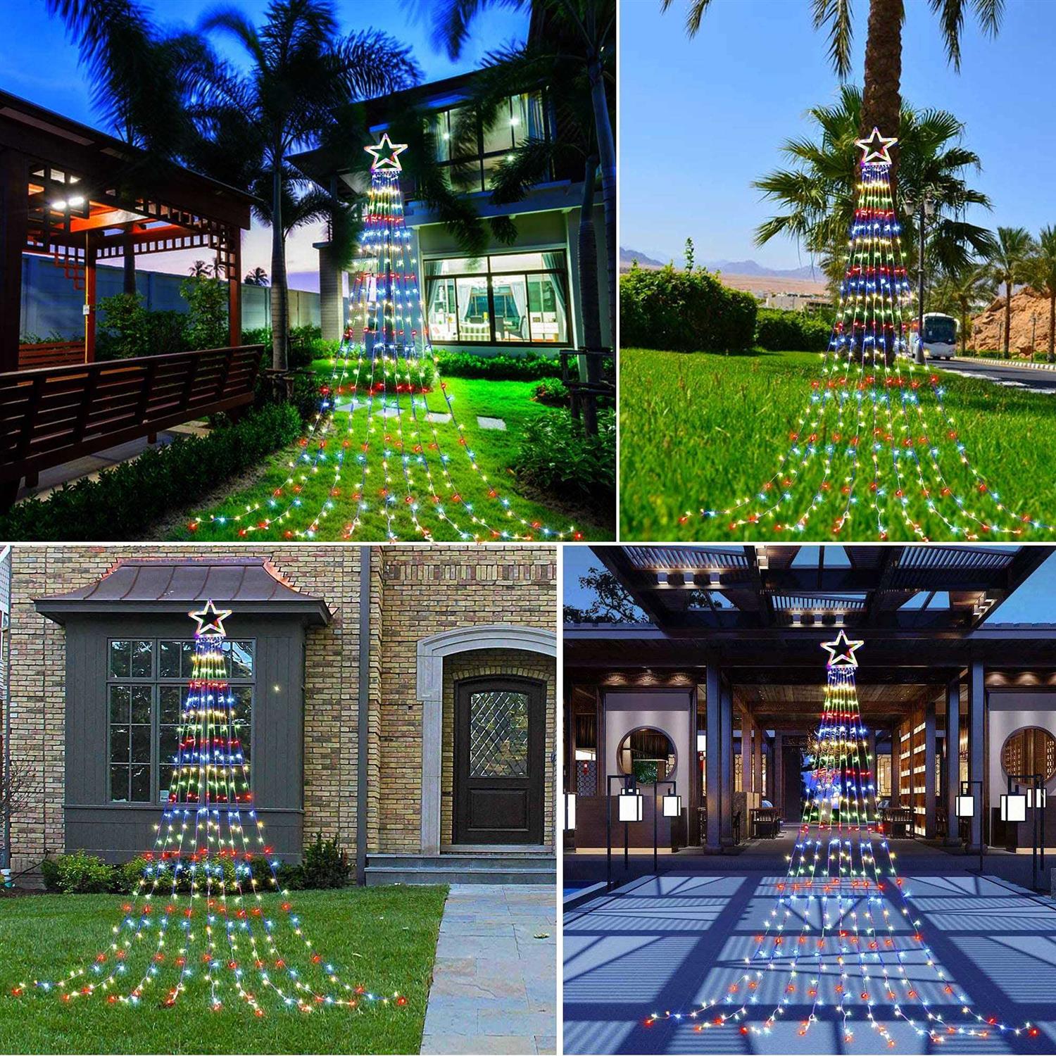 PUHONG Christmas Decoration Star Lights Outdoor LED 16.4Ft Christmas Tree toppers String Lights - Image 3