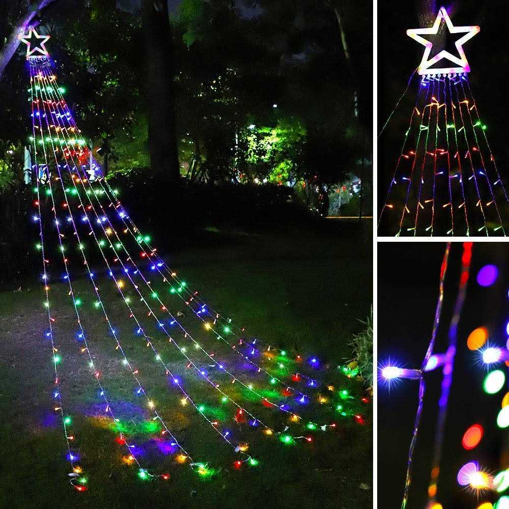 PUHONG Christmas Decoration Star Lights Outdoor LED 16.4Ft Christmas Tree toppers String Lights - Image 5