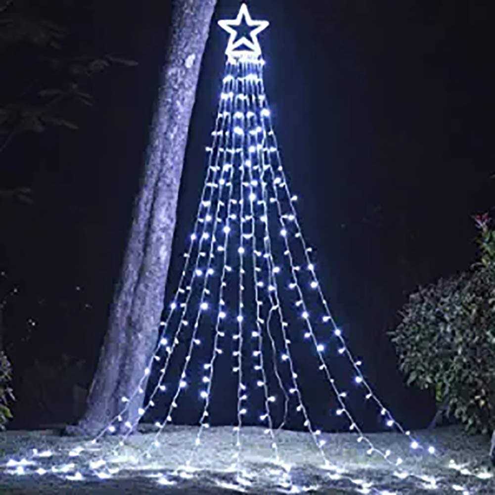 PUHONG Christmas Decoration Star Lights Outdoor LED 16.4Ft Christmas Tree toppers String Lights