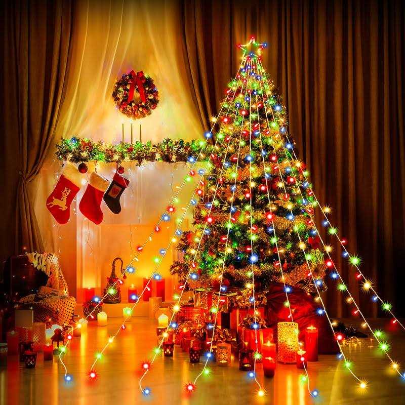 PUHONG Christmas Decoration Star Lights Outdoor LED 16.4Ft Christmas Tree toppers String Lights - Image 4